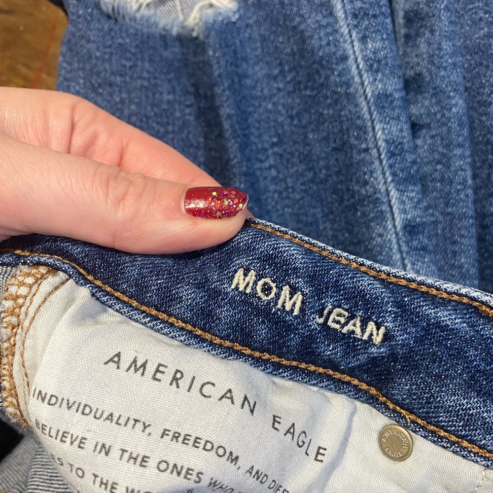 American Eagle Stretch Mom Jeans extra long